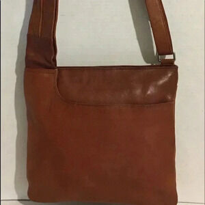 Radley brown distressed leather crossbody handbag